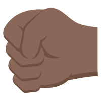 Left Facing Fist Dark Skin Tone SVG icon