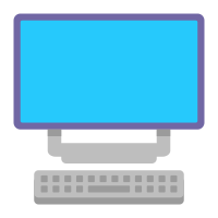 Desktop Computer icon as SVG, PNG, JSX, and Base64