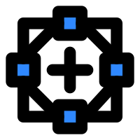 Four Point Connection SVG icon