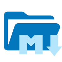 Folder Markdown Open SVG Icon - Free Download