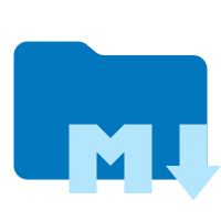 Folder Markdown SVG Icon - Free Download