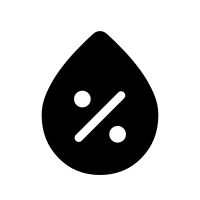 Humidity Percentage Rounded SVG Icon - Free Download