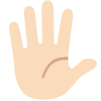 Hand With Fingers Splayed Light Skin Tone SVG icon