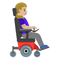 Woman In Motorized Wheelchair Facing Right Medium Light S...