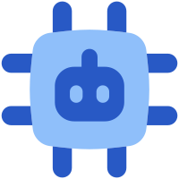 Ai Chip Robot Flat SVG icon