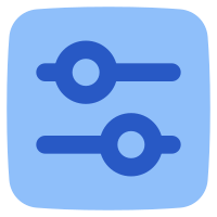 Horizontal Slider Square Flat SVG icon
