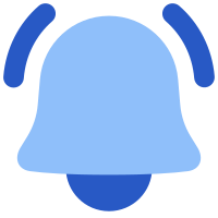 Ringing Bell Notification Flat SVG Icon - Free Download