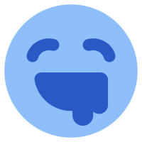 Smiley Drool Flat SVG icon