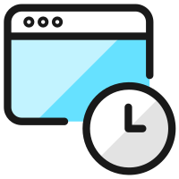 App Window Clock SVG Icon - Free Download