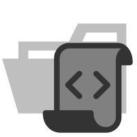 Folder Type Script Opened SVG Icon - Free Download